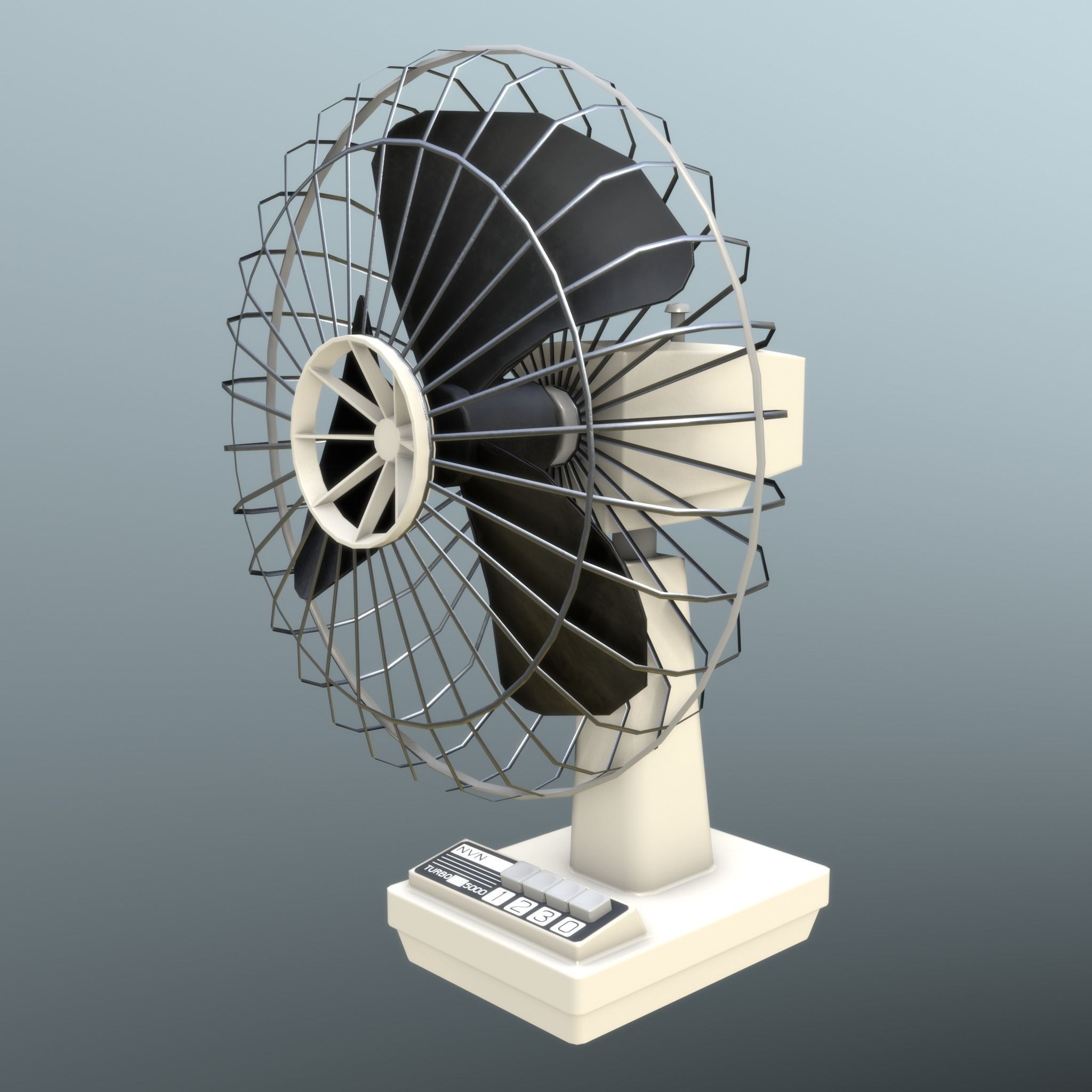 Retro Fan - Unity - HDRP - UE4 Low-poly 3D model_23