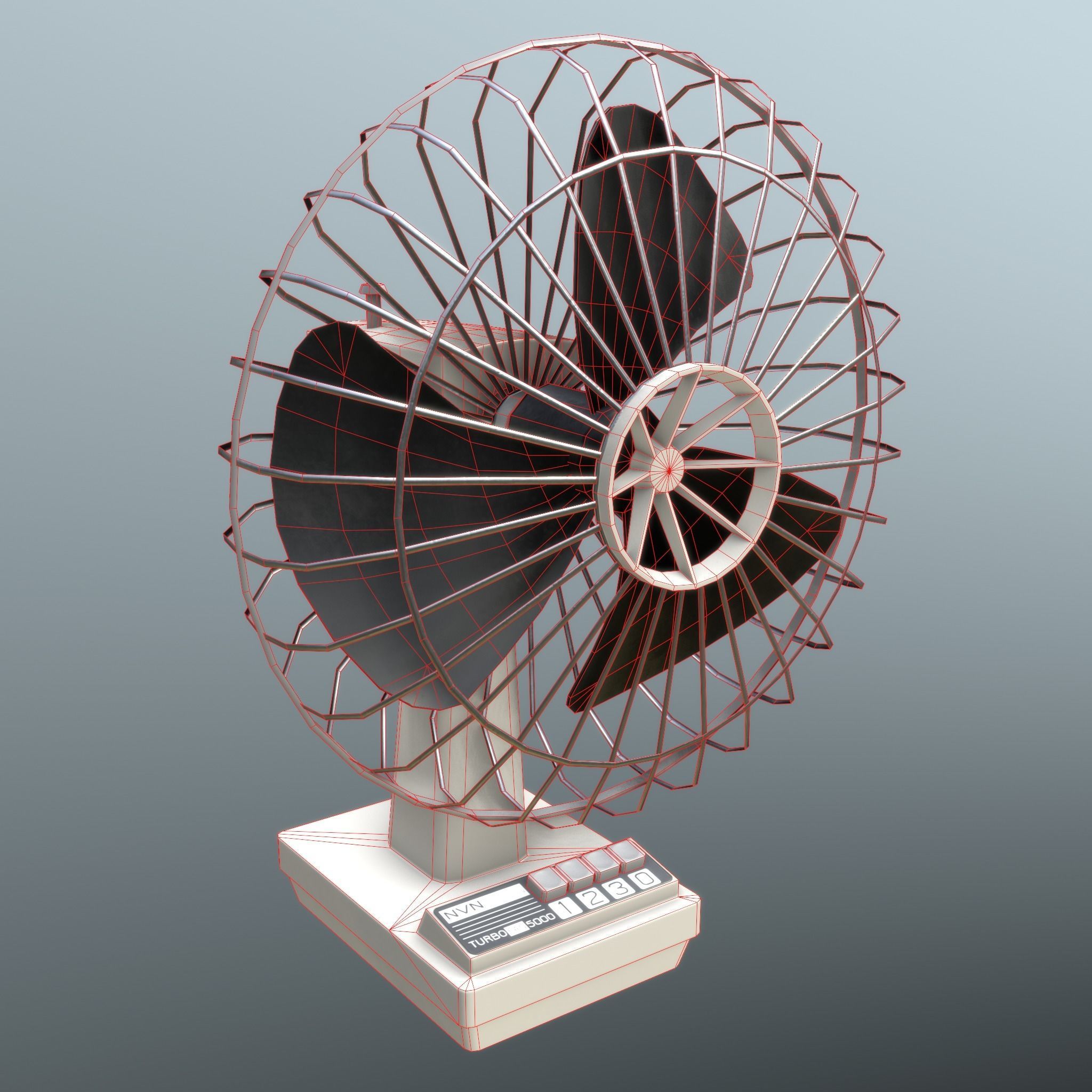 Retro Fan - Unity - HDRP - UE4 Low-poly 3D model_18