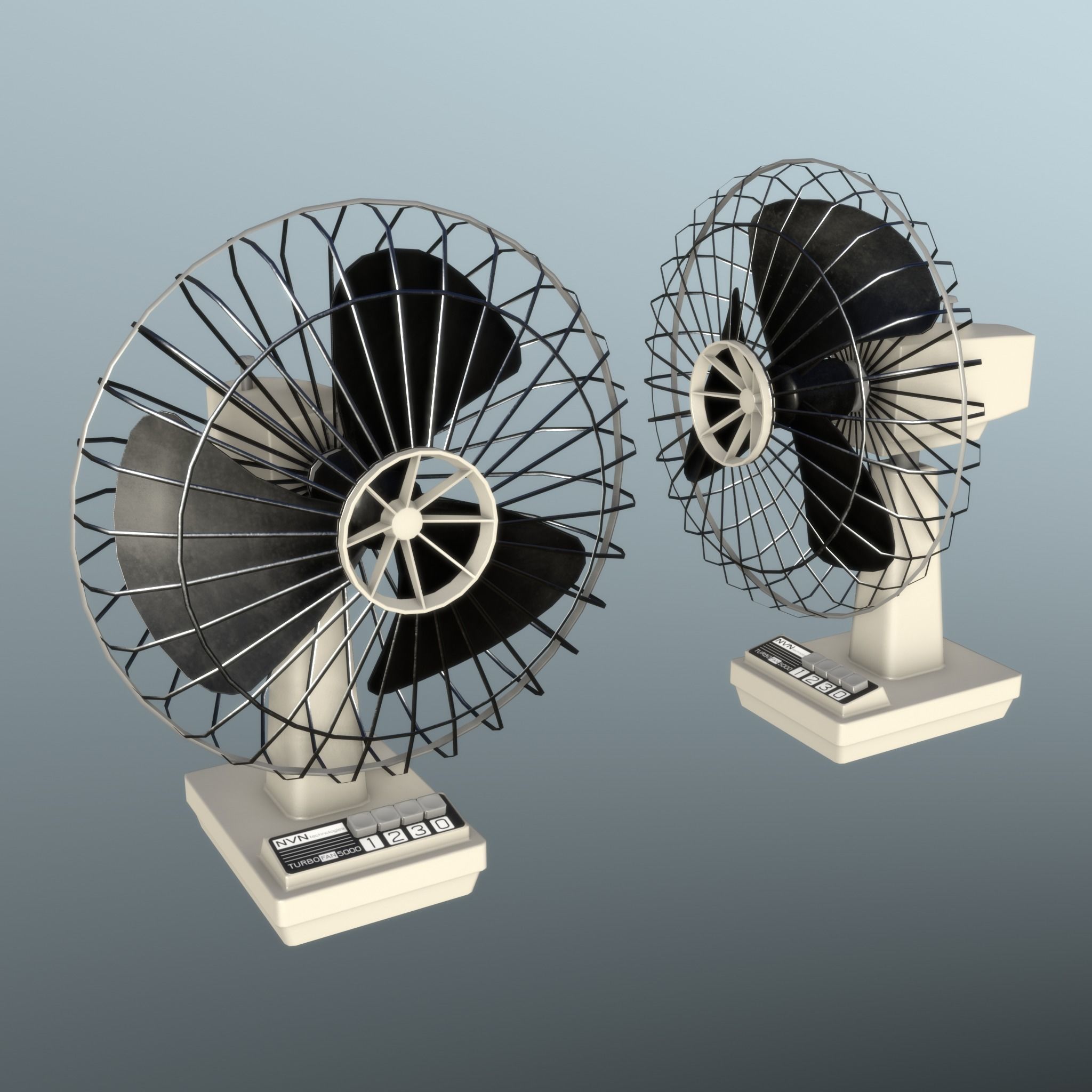 Retro Fan - Unity - HDRP - UE4 Low-poly 3D model_17