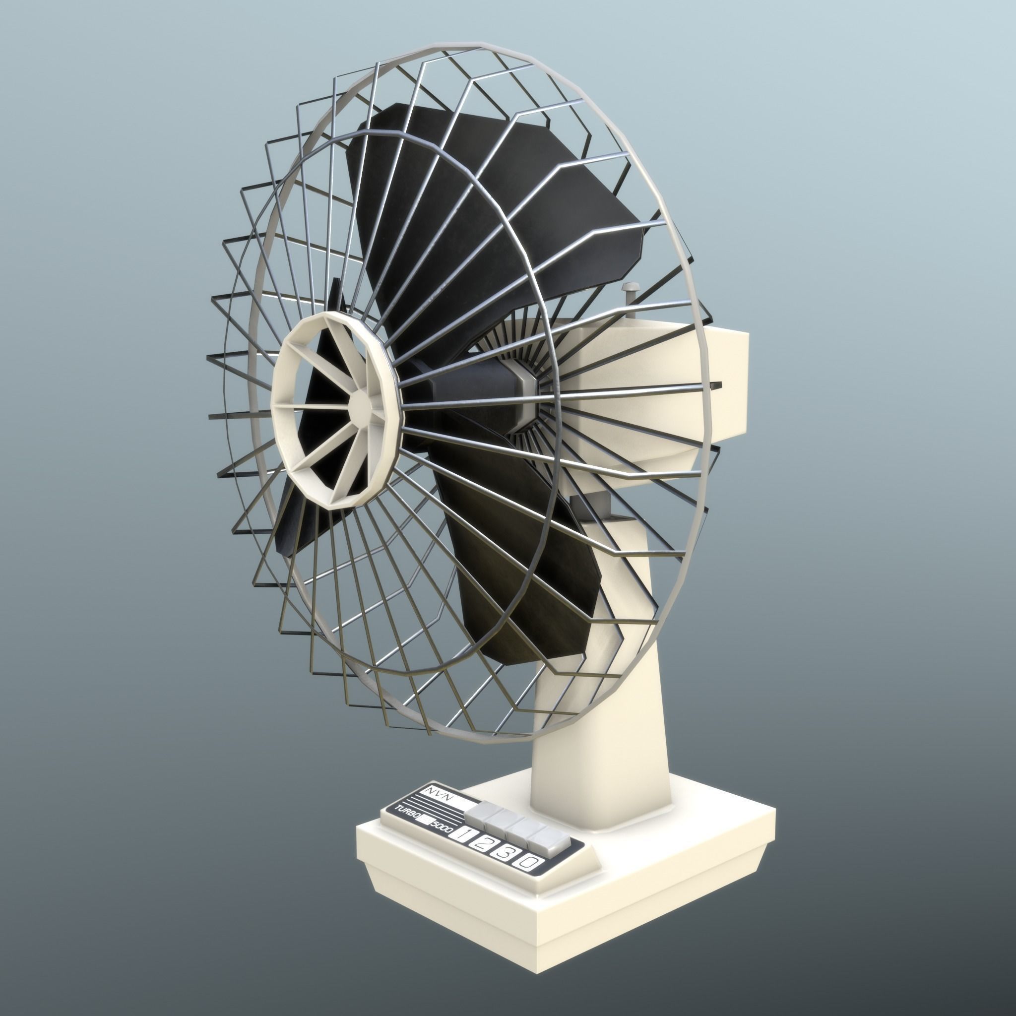 Retro Fan - Unity - HDRP - UE4 Low-poly 3D model_24