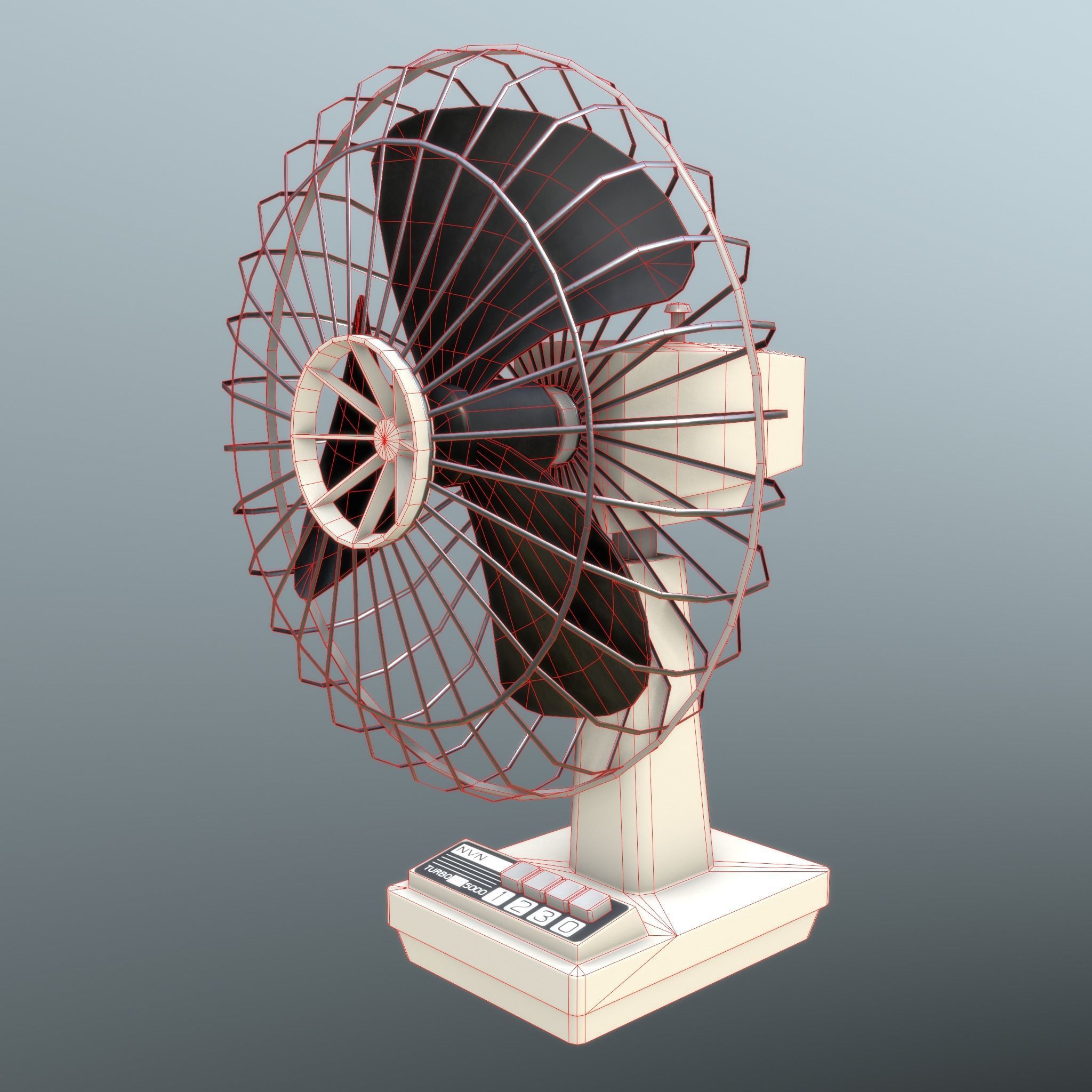 Retro Fan - Unity - HDRP - UE4 Low-poly 3D model_26