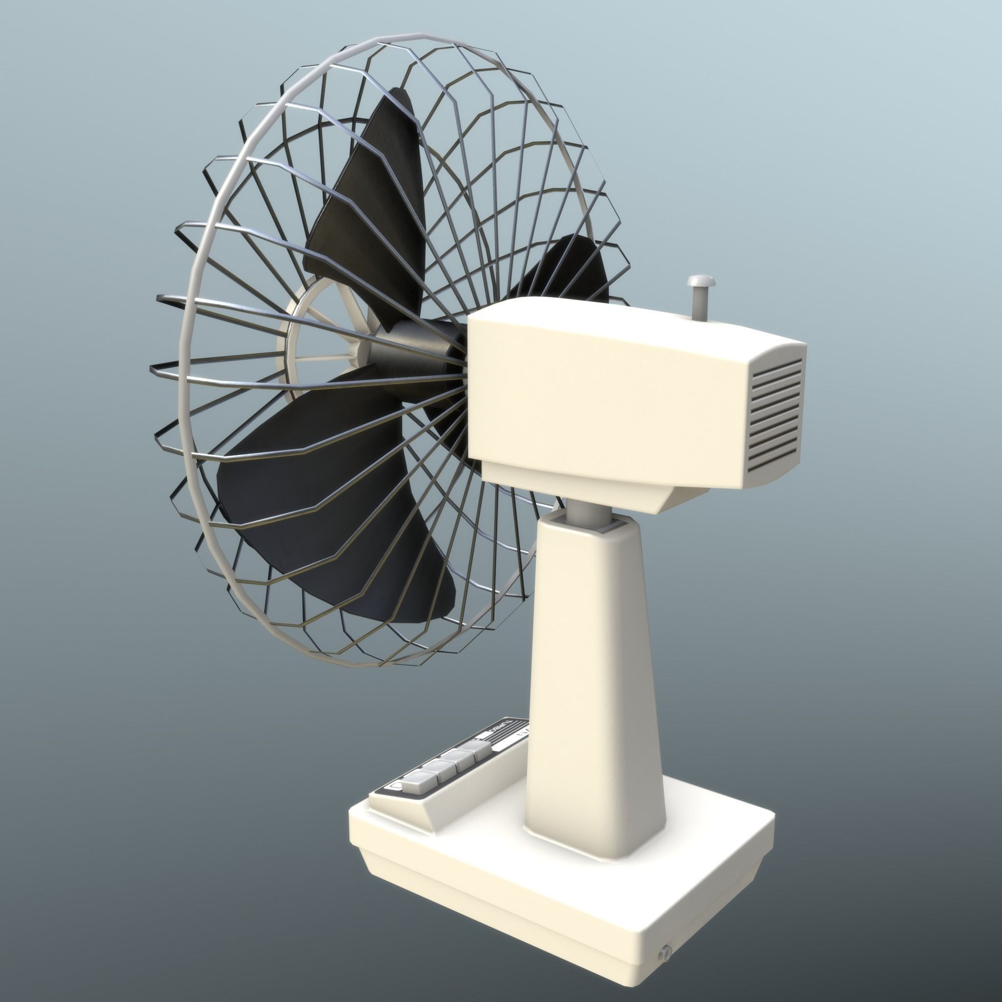 Retro Fan - Unity - HDRP - UE4 Low-poly 3D model_4
