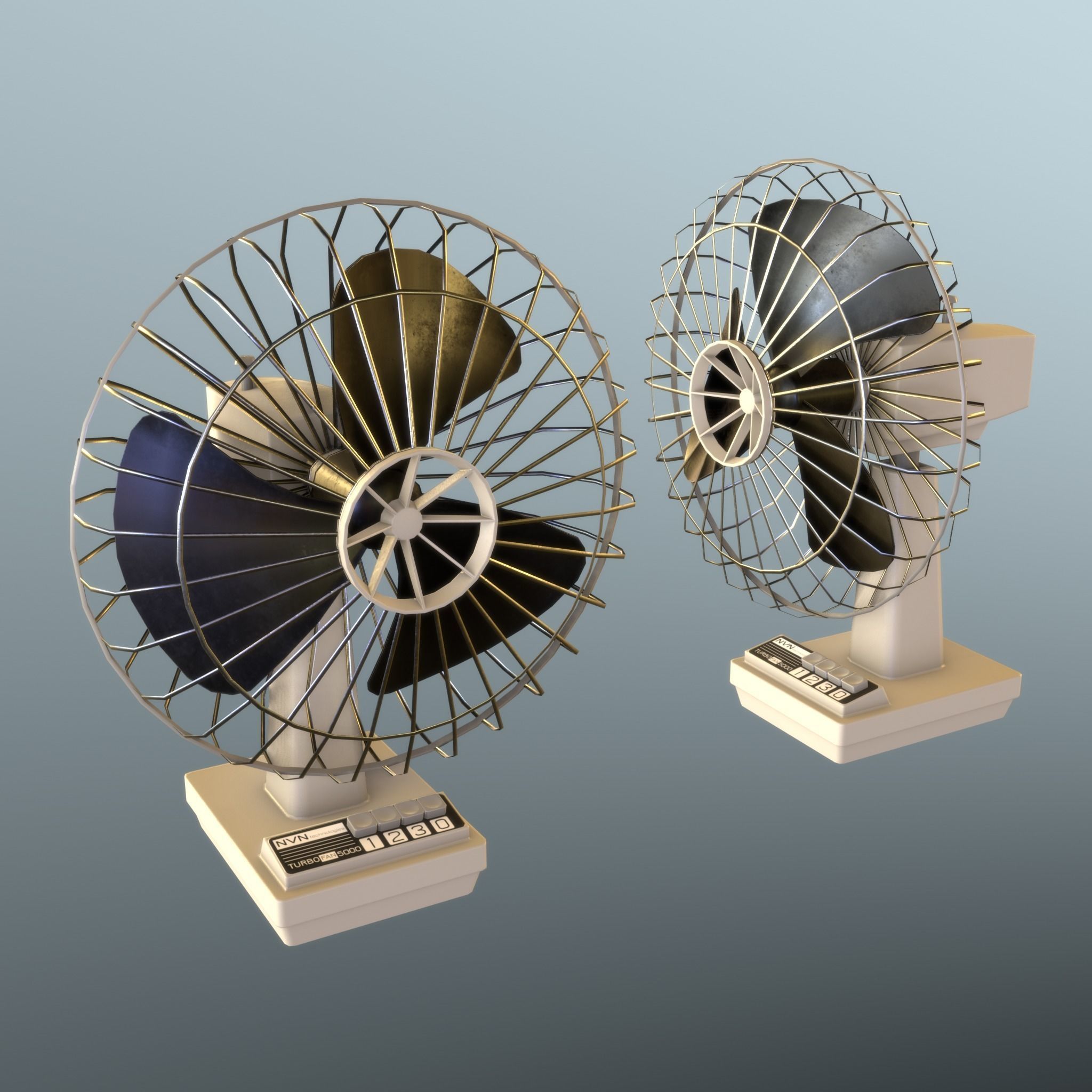 Retro Fan - Unity - HDRP - UE4 Low-poly 3D model_16