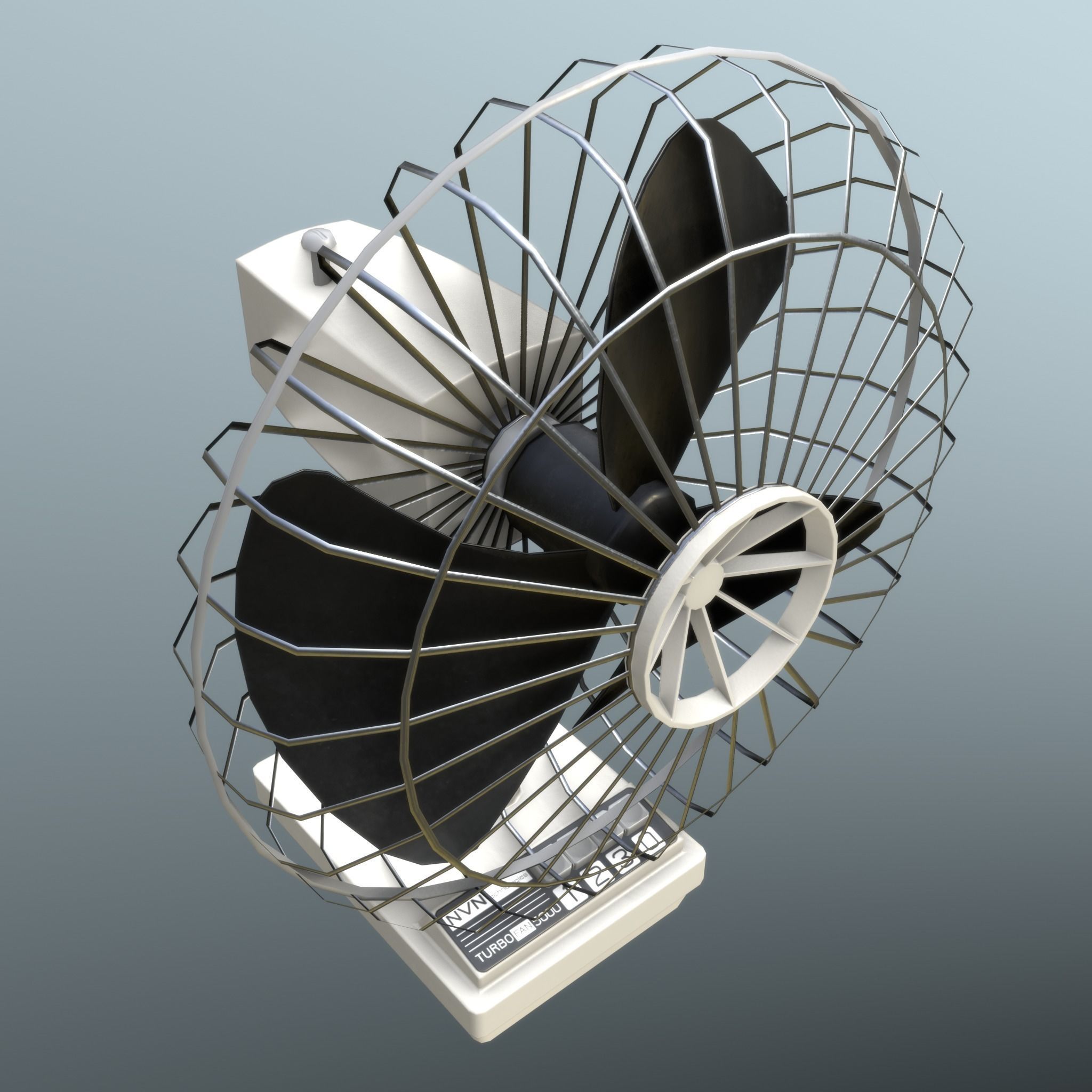 Retro Fan - Unity - HDRP - UE4 Low-poly 3D model_3