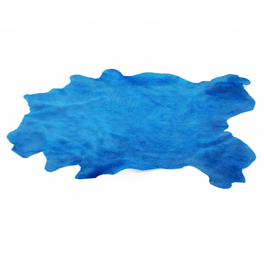 Blue Cowhide Rug 3D model_2