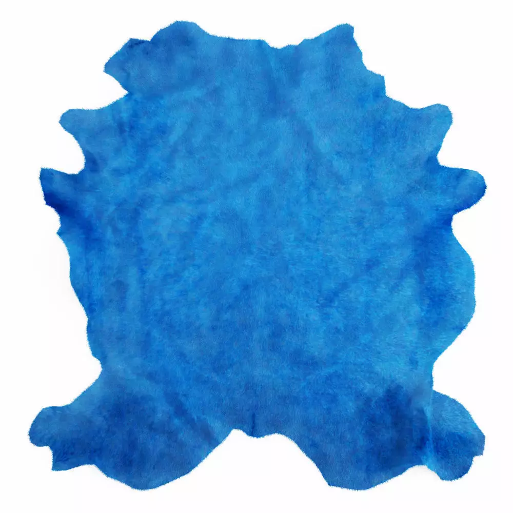 Blue Cowhide Rug 3D model_0