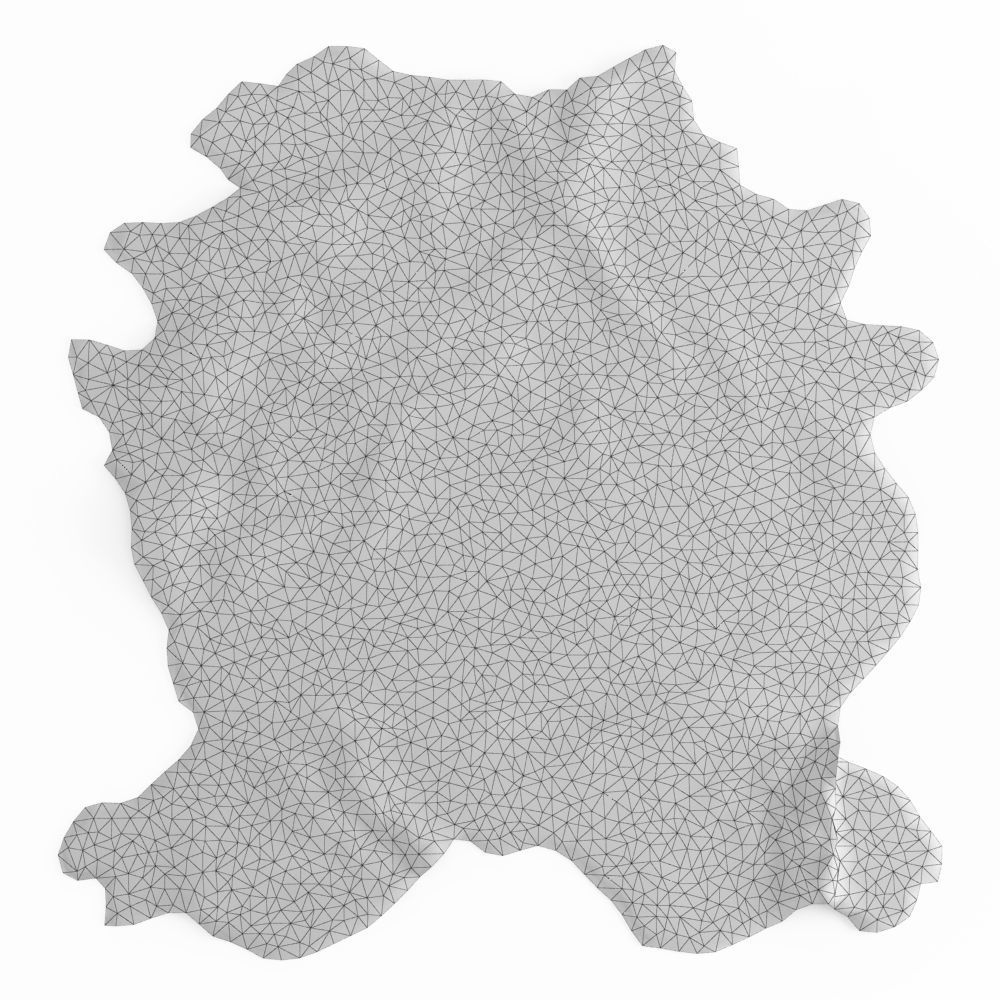 Blue Cowhide Rug 3D model_4