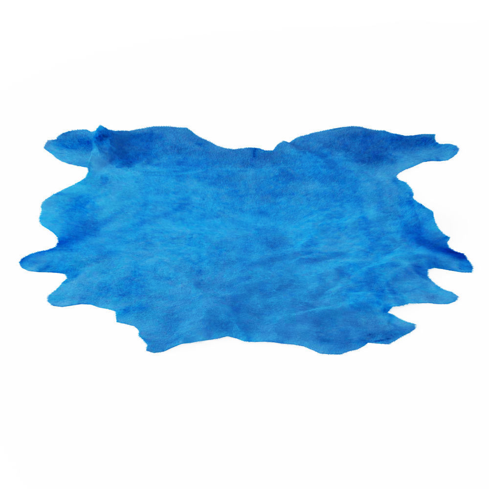 Blue Cowhide Rug 3D model_1