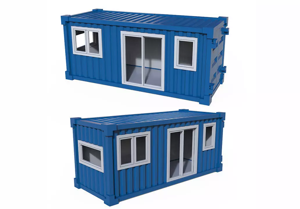 Contener House Low-poly 3D model_0