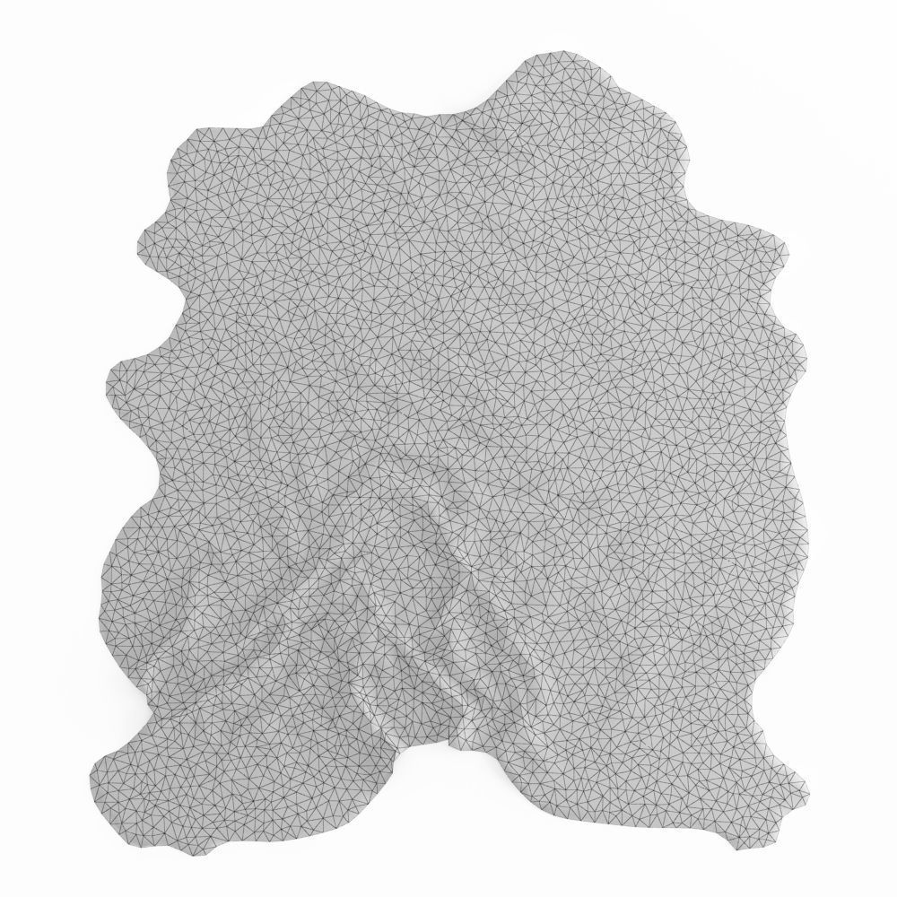 Blue Cowhide Rug 3D model_4