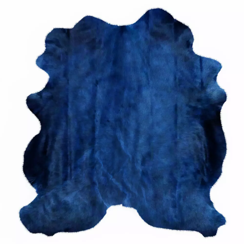 Blue Cowhide Rug 3D model_0