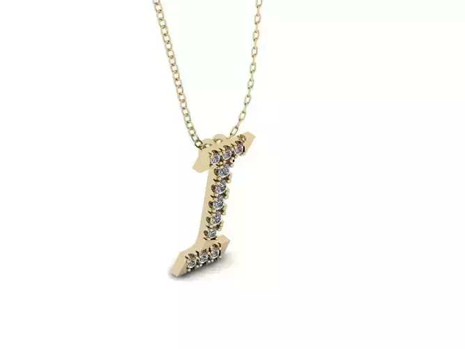 Pendant Alphabet Letter I 3D print model