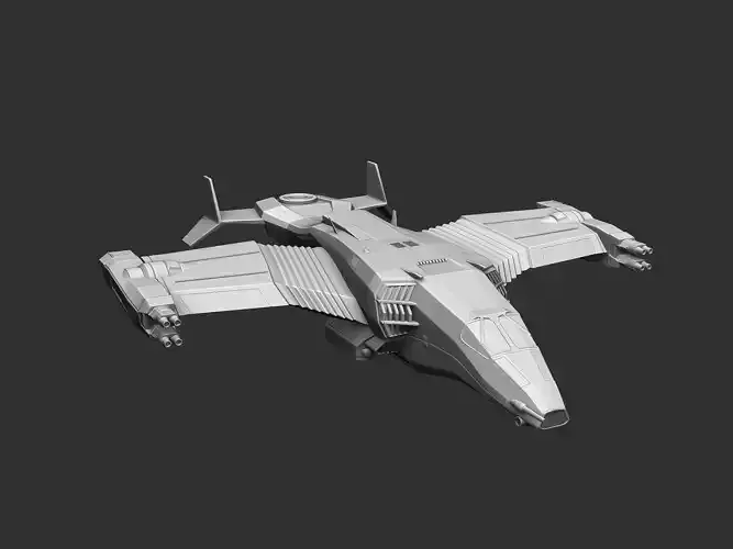 Space interplanetary cargo ship 3D print model
