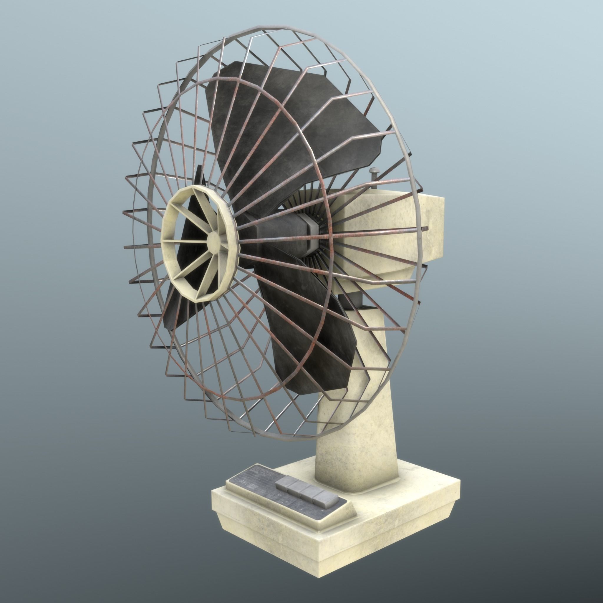 Retro Old Fan - Unity - HDRP - UE4 Low-poly 3D model_24