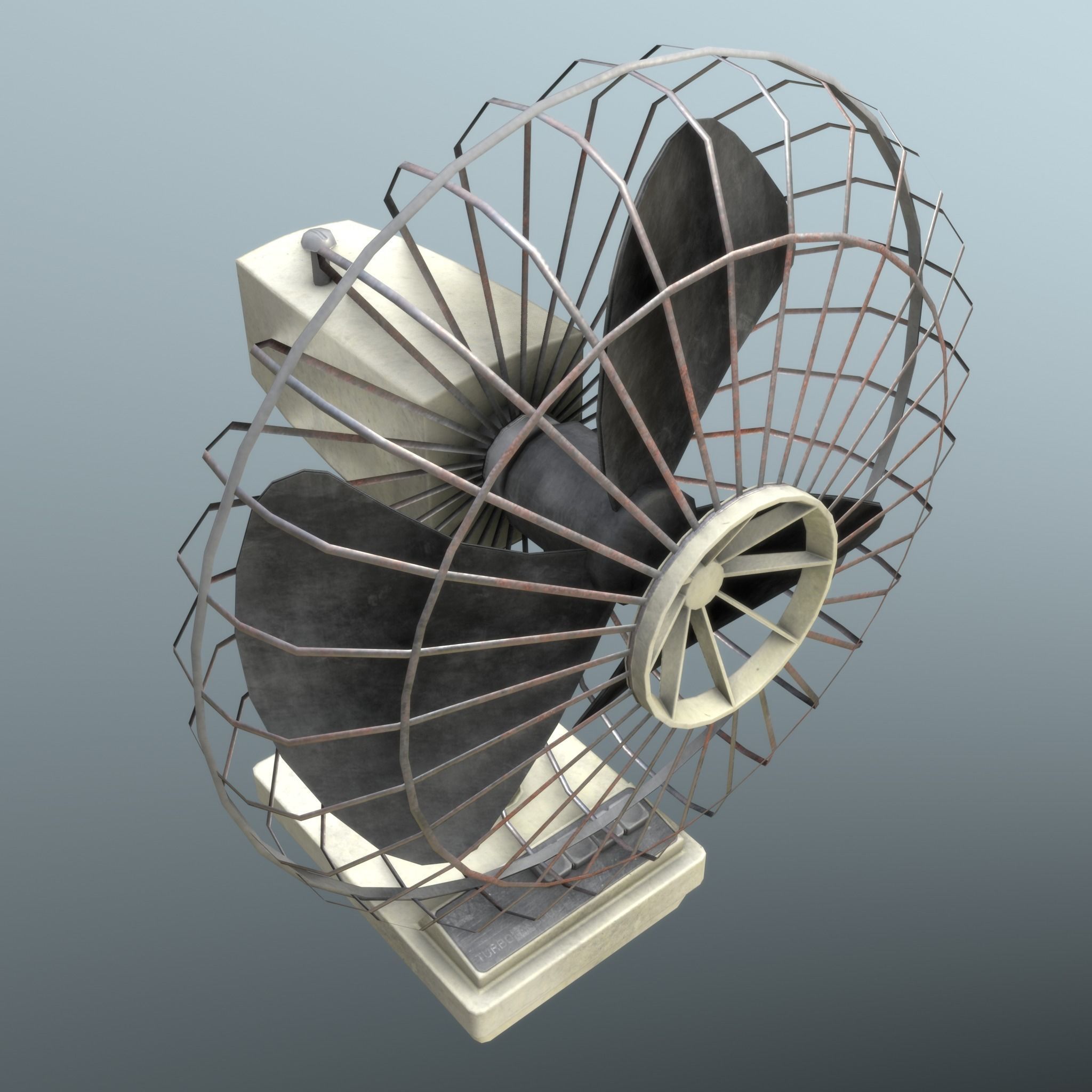 Retro Old Fan - Unity - HDRP - UE4 Low-poly 3D model_3