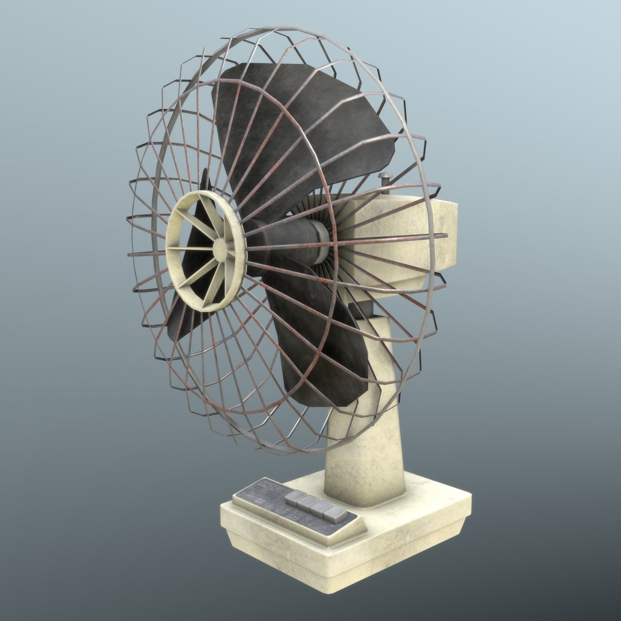 Retro Old Fan - Unity - HDRP - UE4 Low-poly 3D model_23