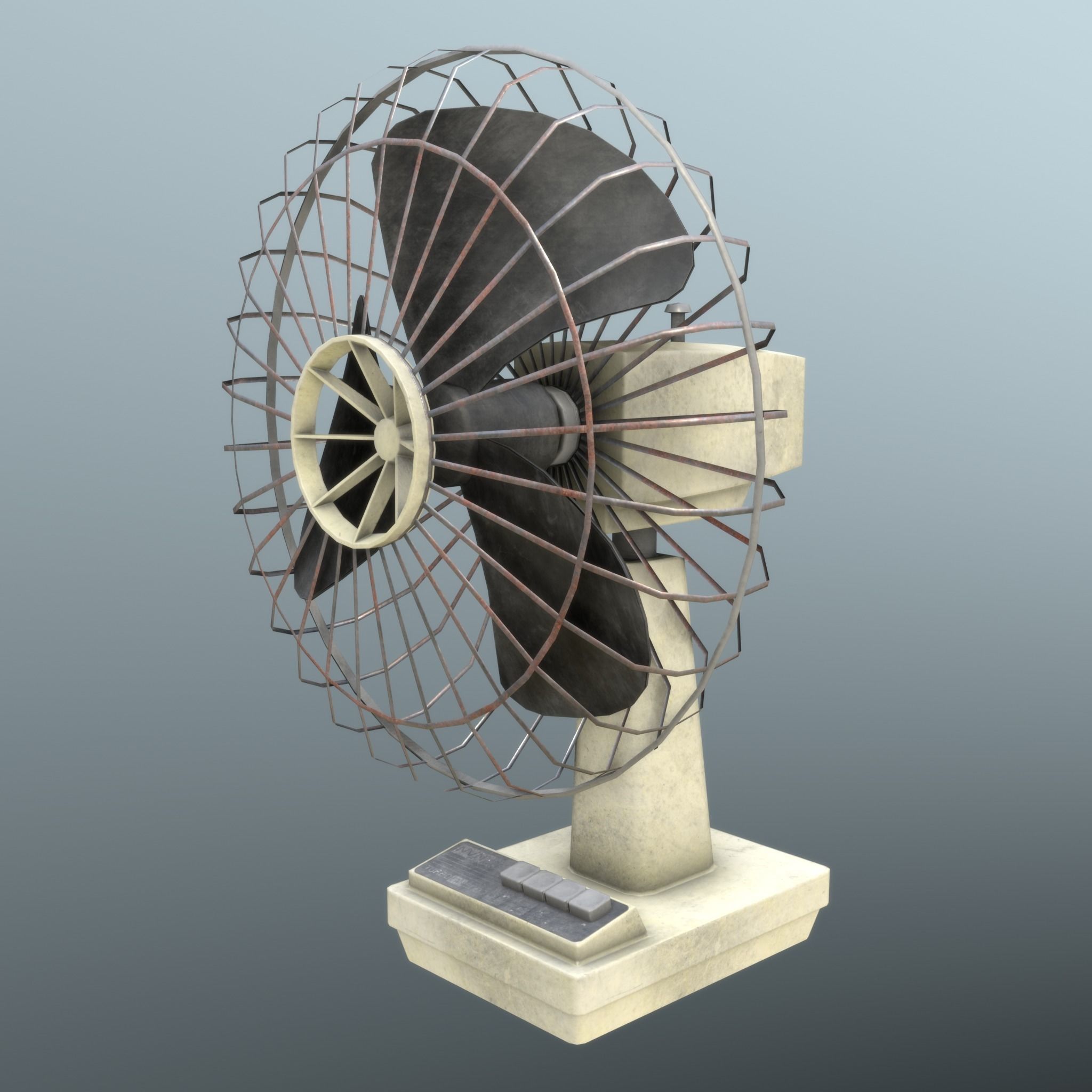 Retro Old Fan - Unity - HDRP - UE4 Low-poly 3D model_22