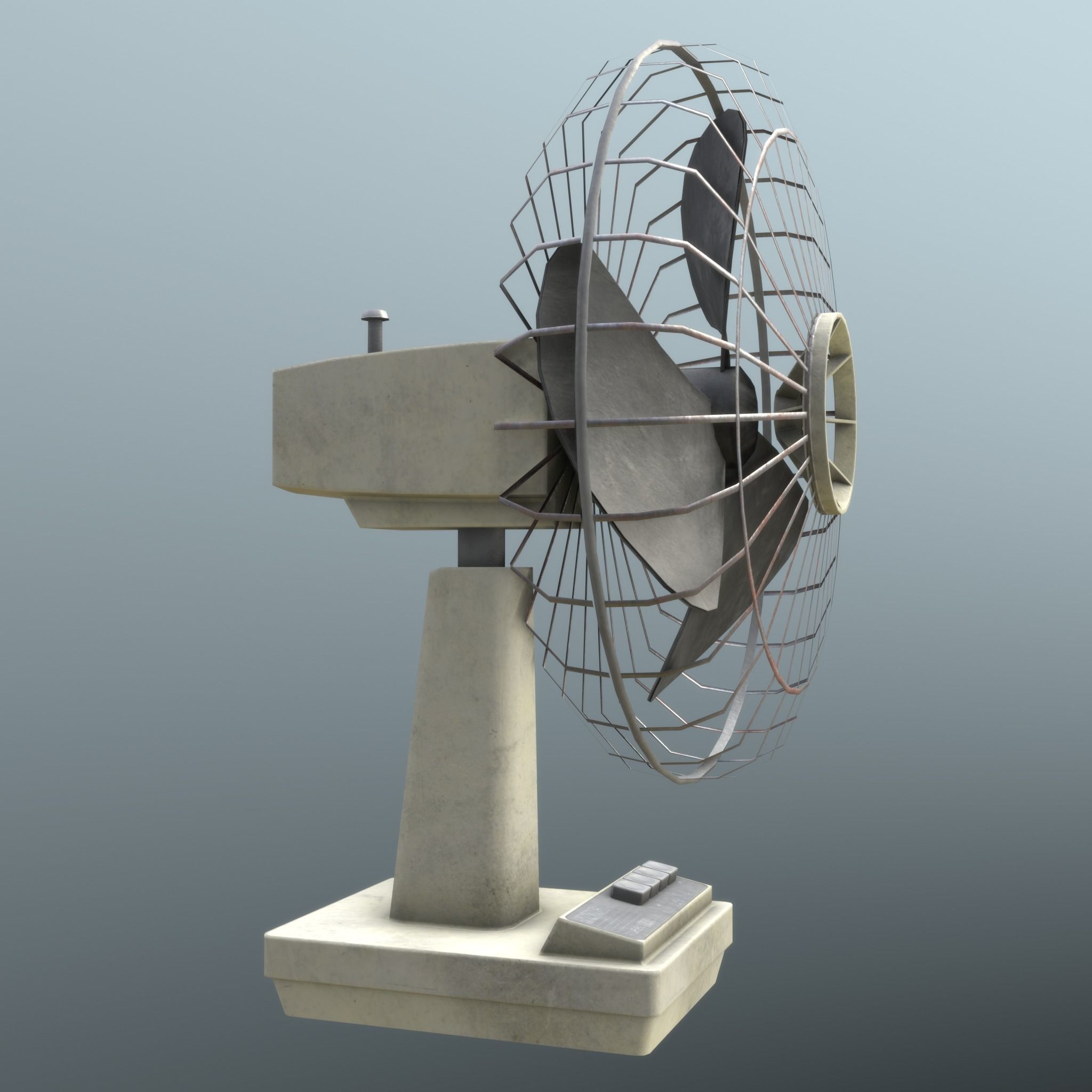 Retro Old Fan - Unity - HDRP - UE4 Low-poly 3D model_2
