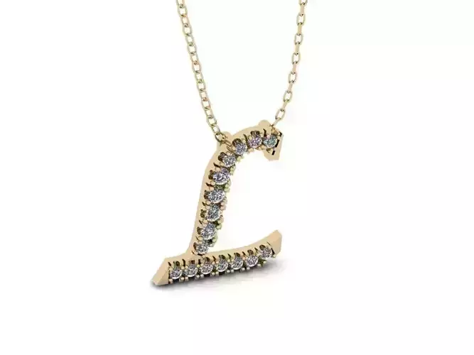 Pendant Alphabet Letter L 3D print model