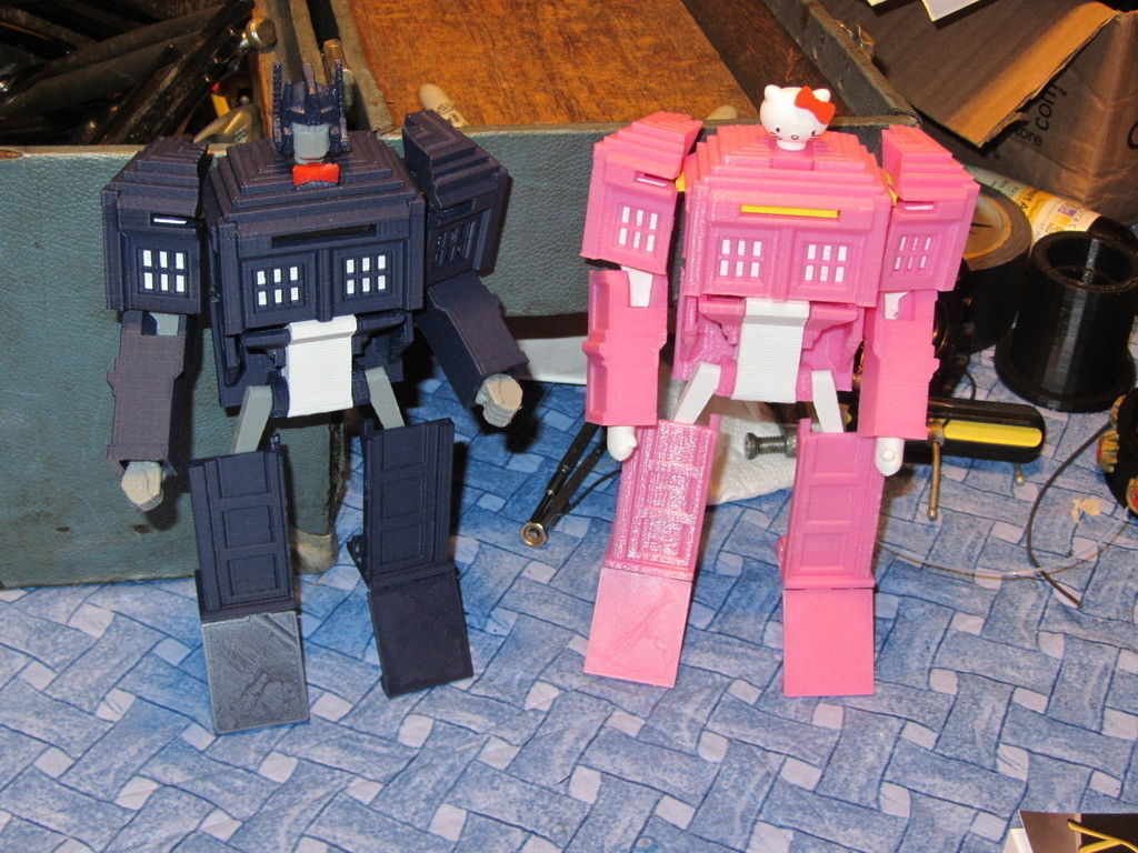 Hello Kitty Tardis Transformer mod Free 3D print model_2