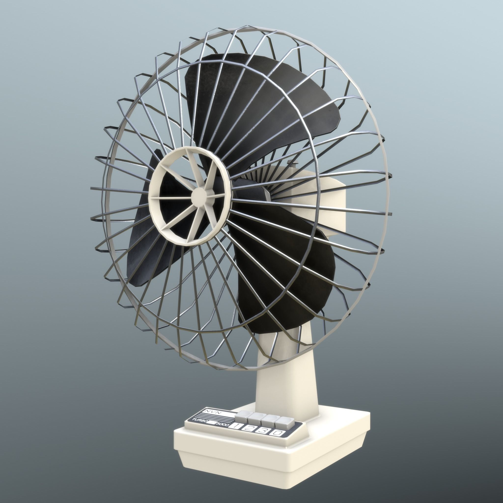 Retro Fan - Clean and Old 3D Model Collection_4