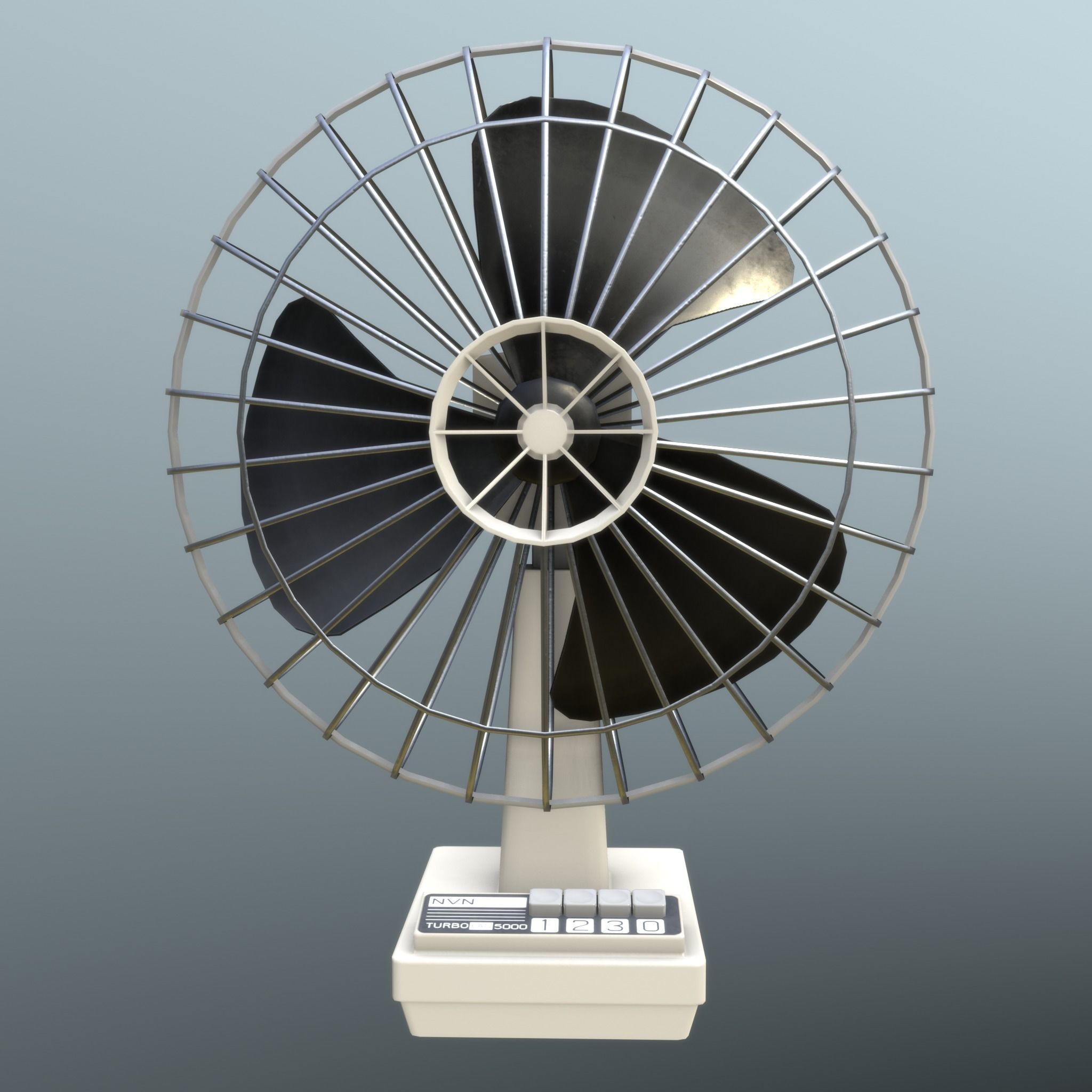 Retro Fan - Clean and Old 3D Model Collection_11