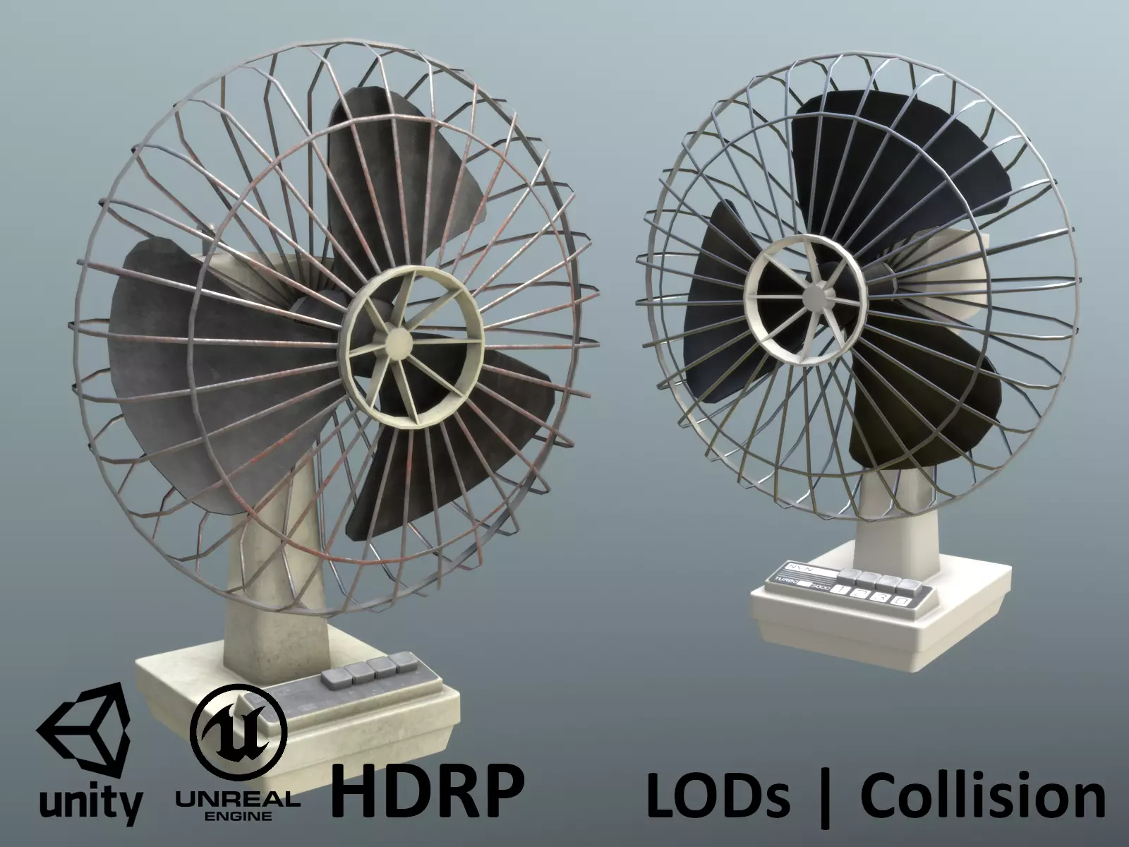 Retro Fan - Clean and Old 3D Model Collection_0