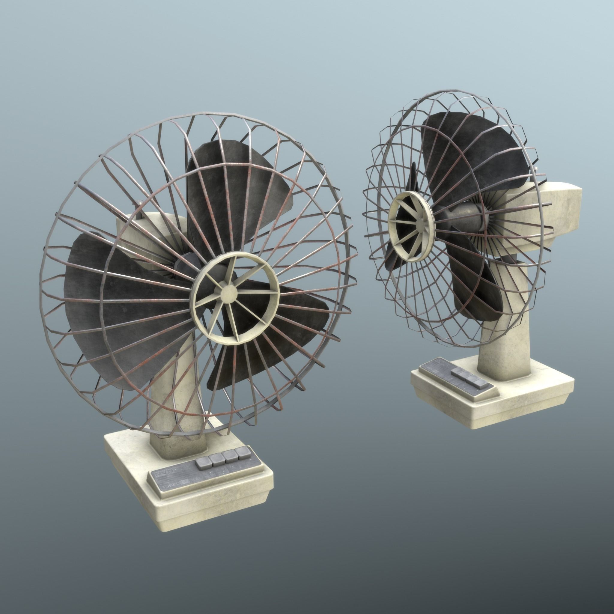 Retro Fan - Clean and Old 3D Model Collection_23