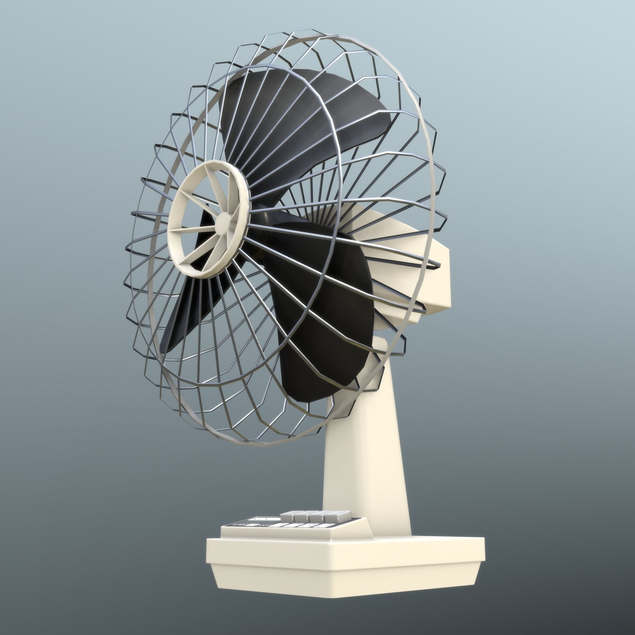 Retro Fan - Clean and Old 3D Model Collection_7