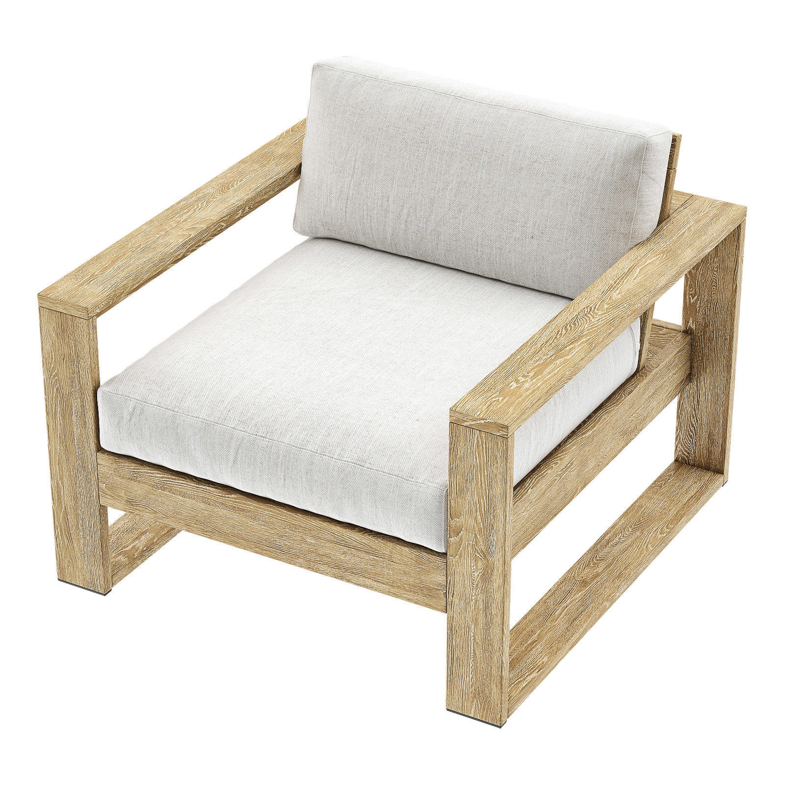 WEST ELM PORTSIDE Outdoor Lounge Chair with Ottoman 3D model CGTrader