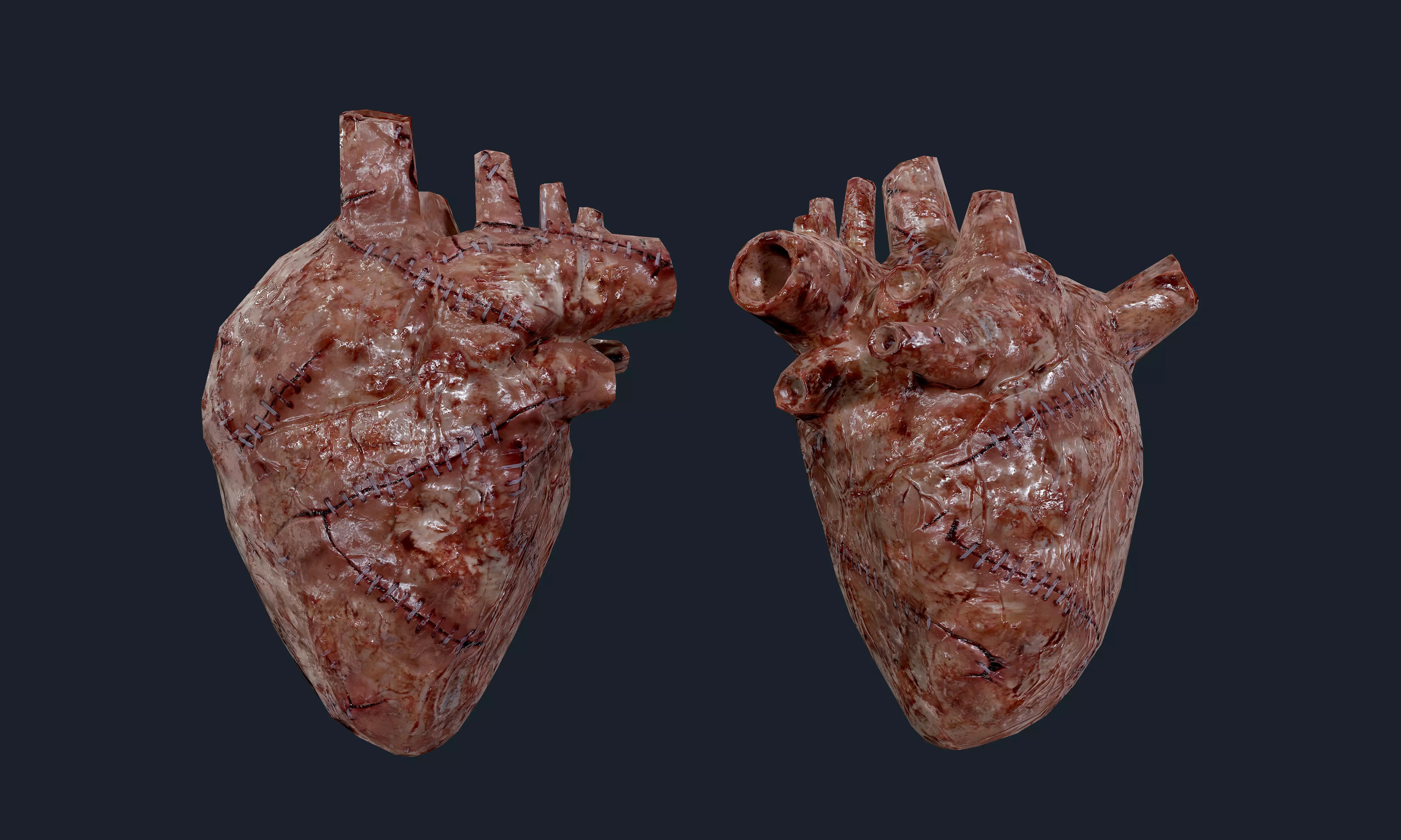 Heart Human Organ Game Ready 03 Low-poly 3D model_0