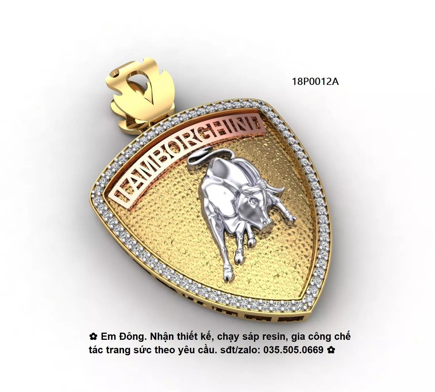  Cow pendant 3D print model_0