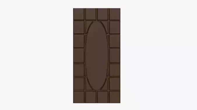 Brown chocolate bar 02 3D model