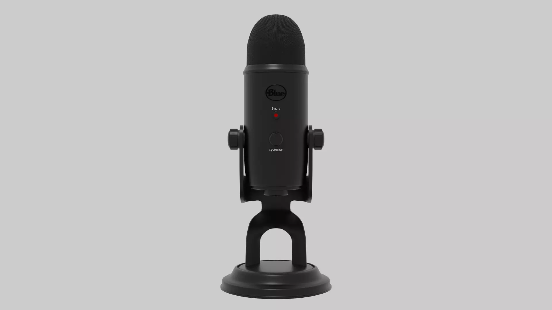 Blue Yeti Microphone - Realistic Model - Black 3D model_0