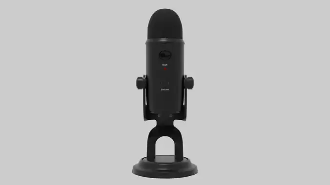 Blue Yeti Microphone - Realistic Model - Black 3D model