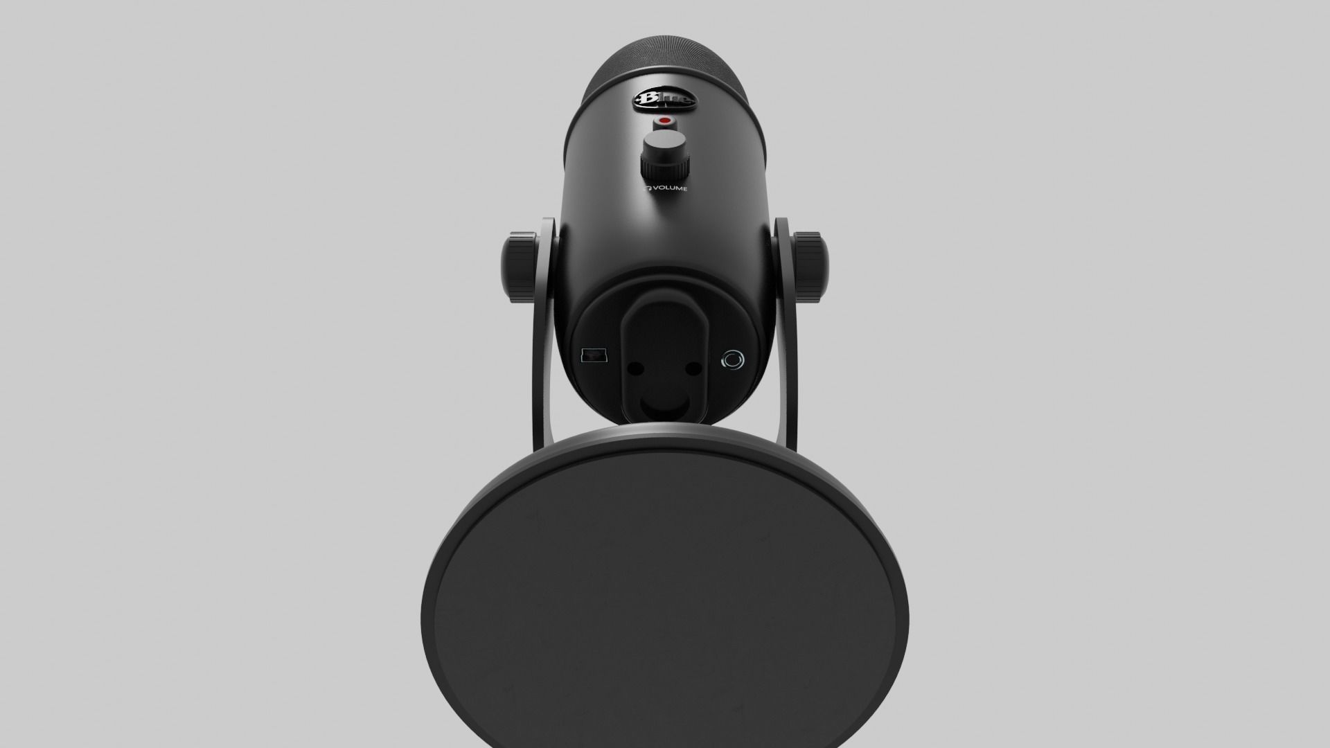 Blue Yeti Microphone - Realistic Model - Black 3D model_2