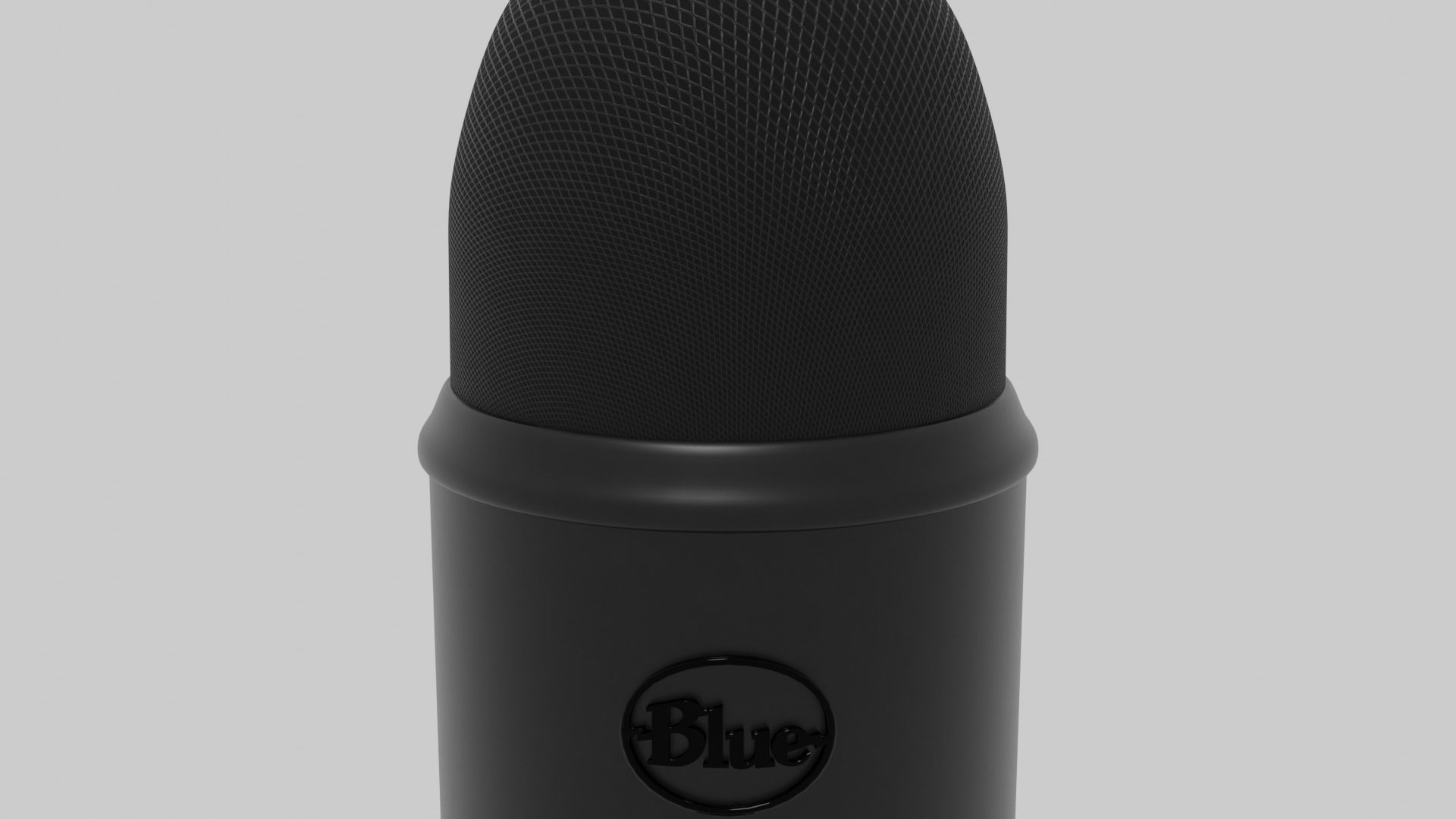 Blue Yeti Microphone - Realistic Model - Black 3D model_5