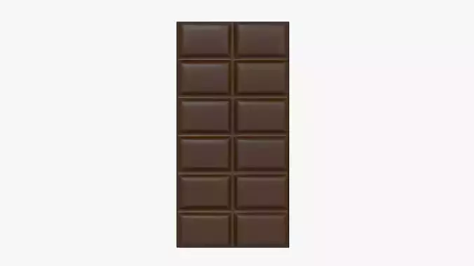 Brown chocolate bar 03 3D model