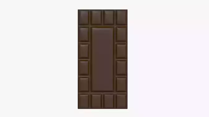 Brown chocolate bar 05 3D model