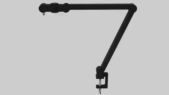 Professional Microphone Boom - Adjustable Detail Low-poly 3D model
