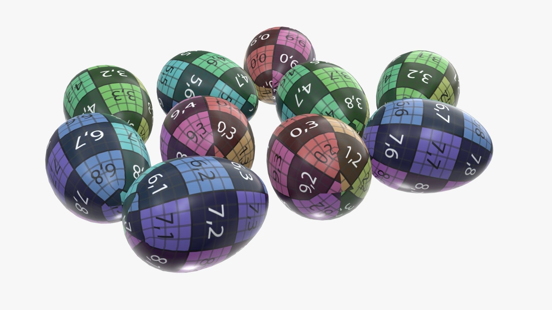 Chocolate eggs candy  3D model_13