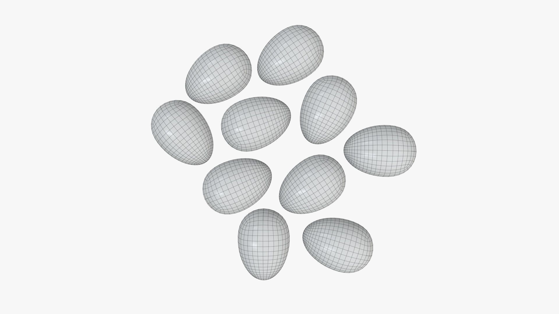 Chocolate eggs candy  3D model_5