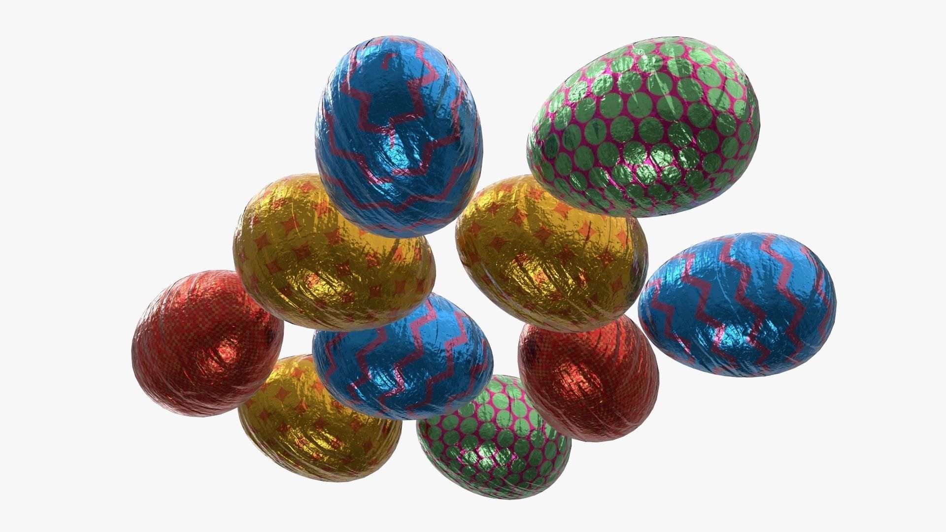 Chocolate eggs candy  3D model_4