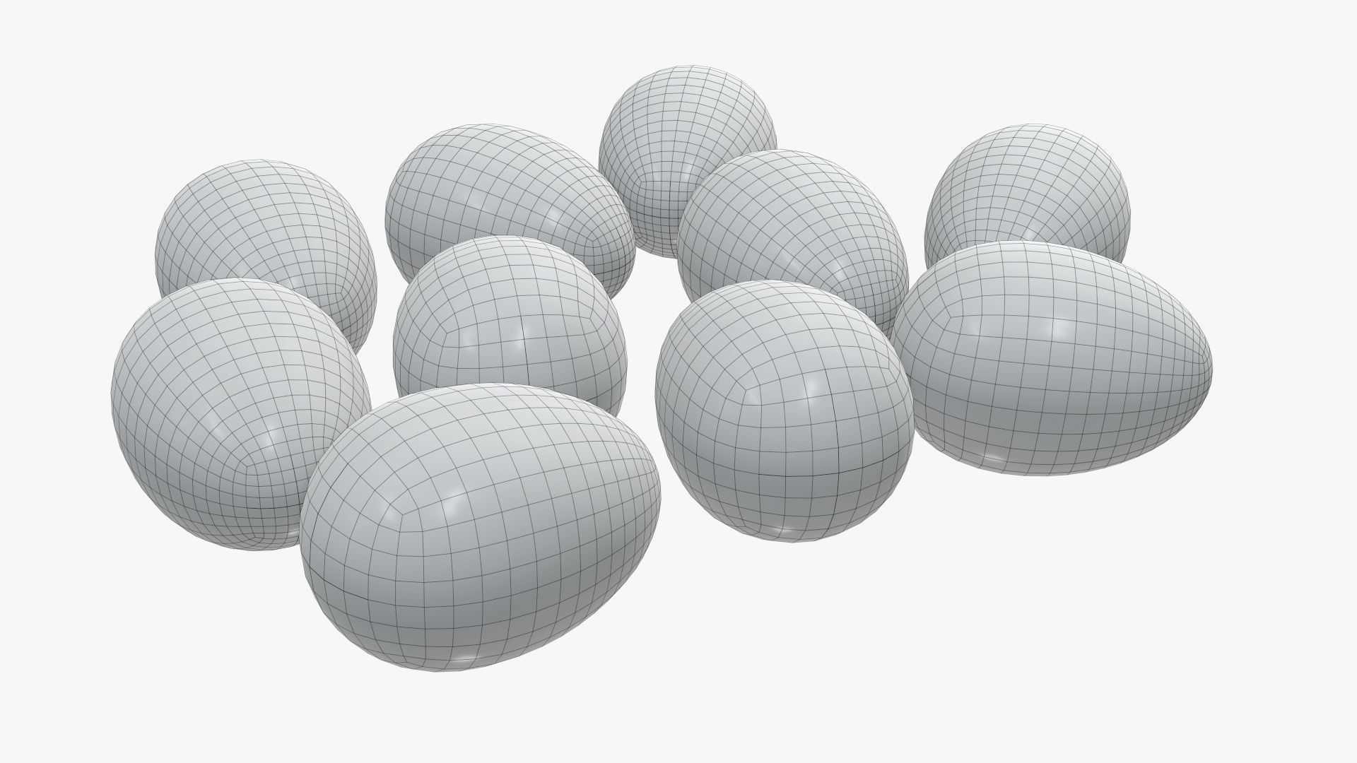 Chocolate eggs candy  3D model_8