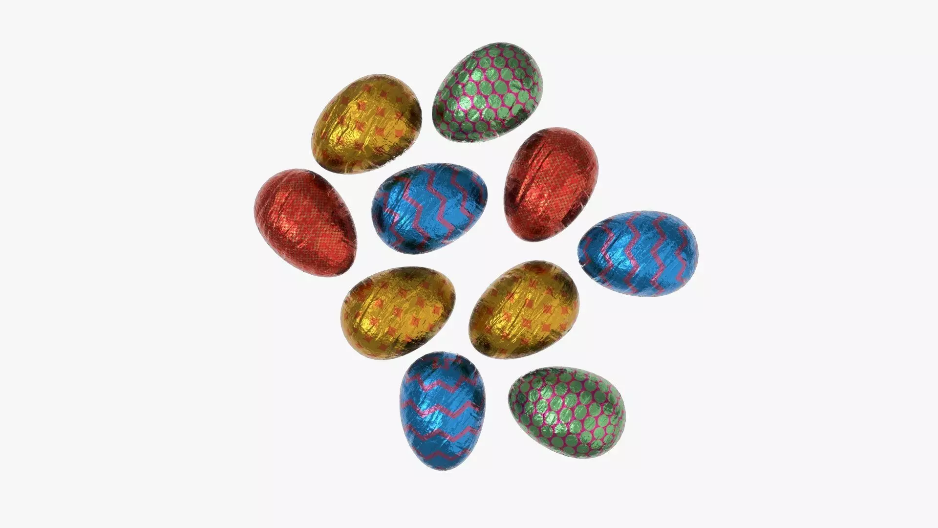 Chocolate eggs candy  3D model_0