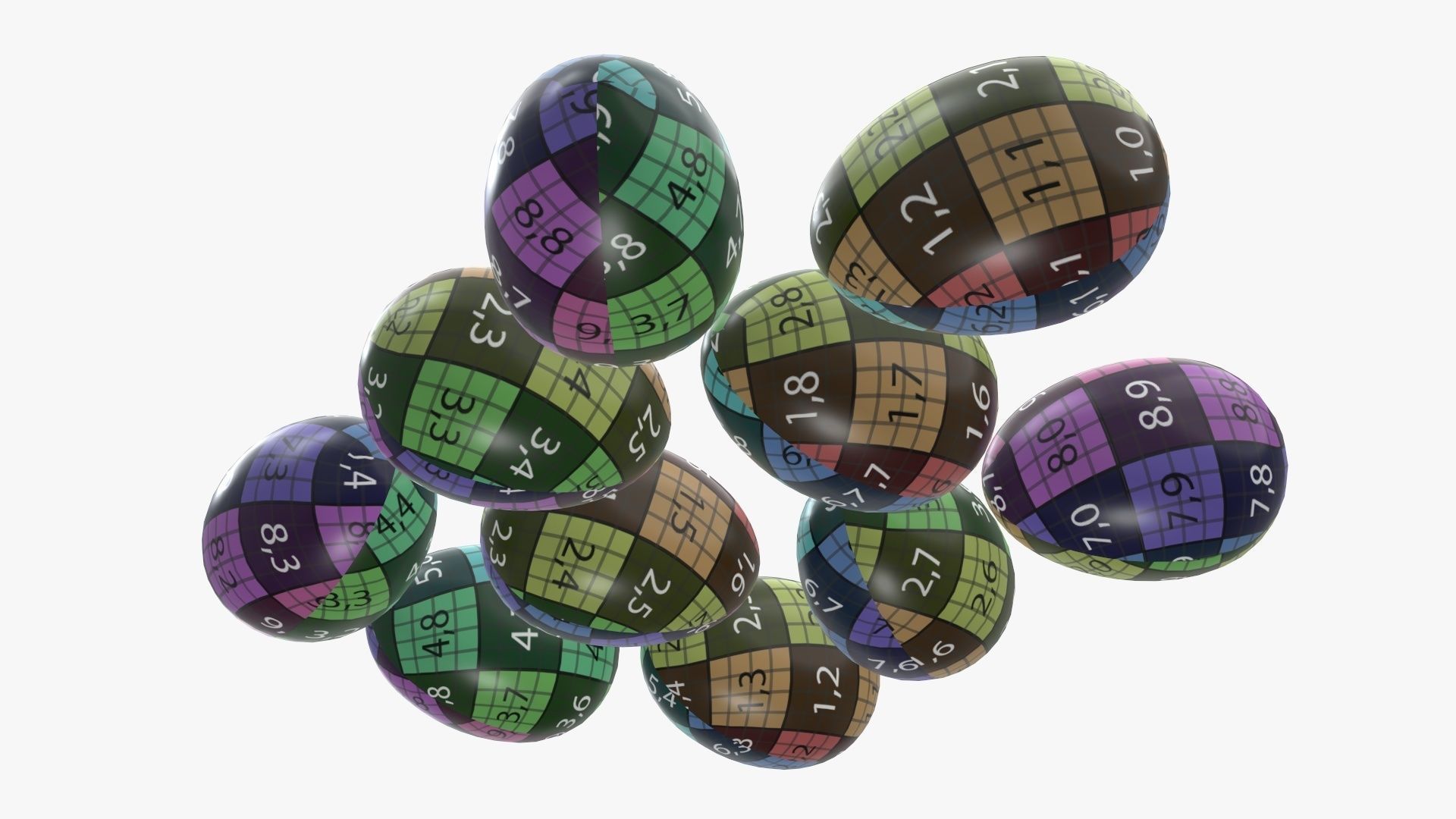 Chocolate eggs candy  3D model_14