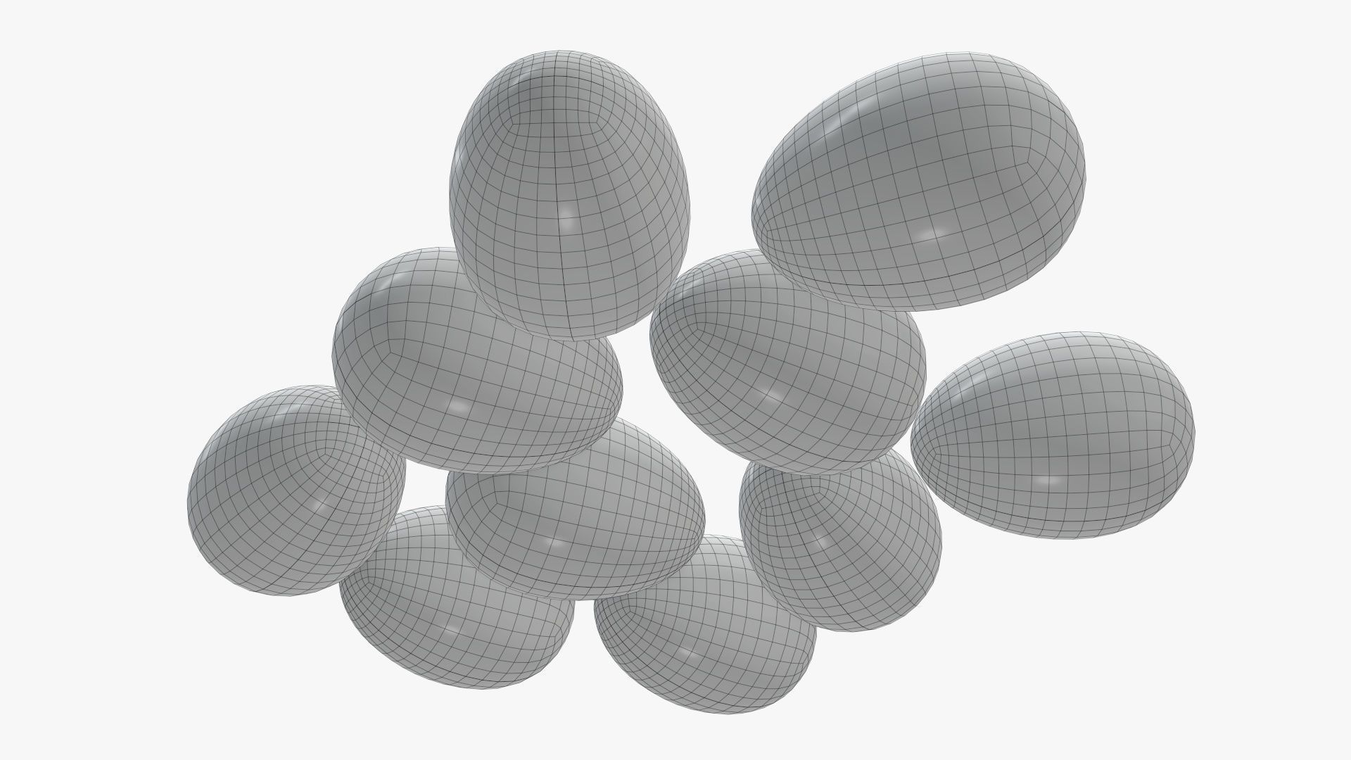 Chocolate eggs candy  3D model_9