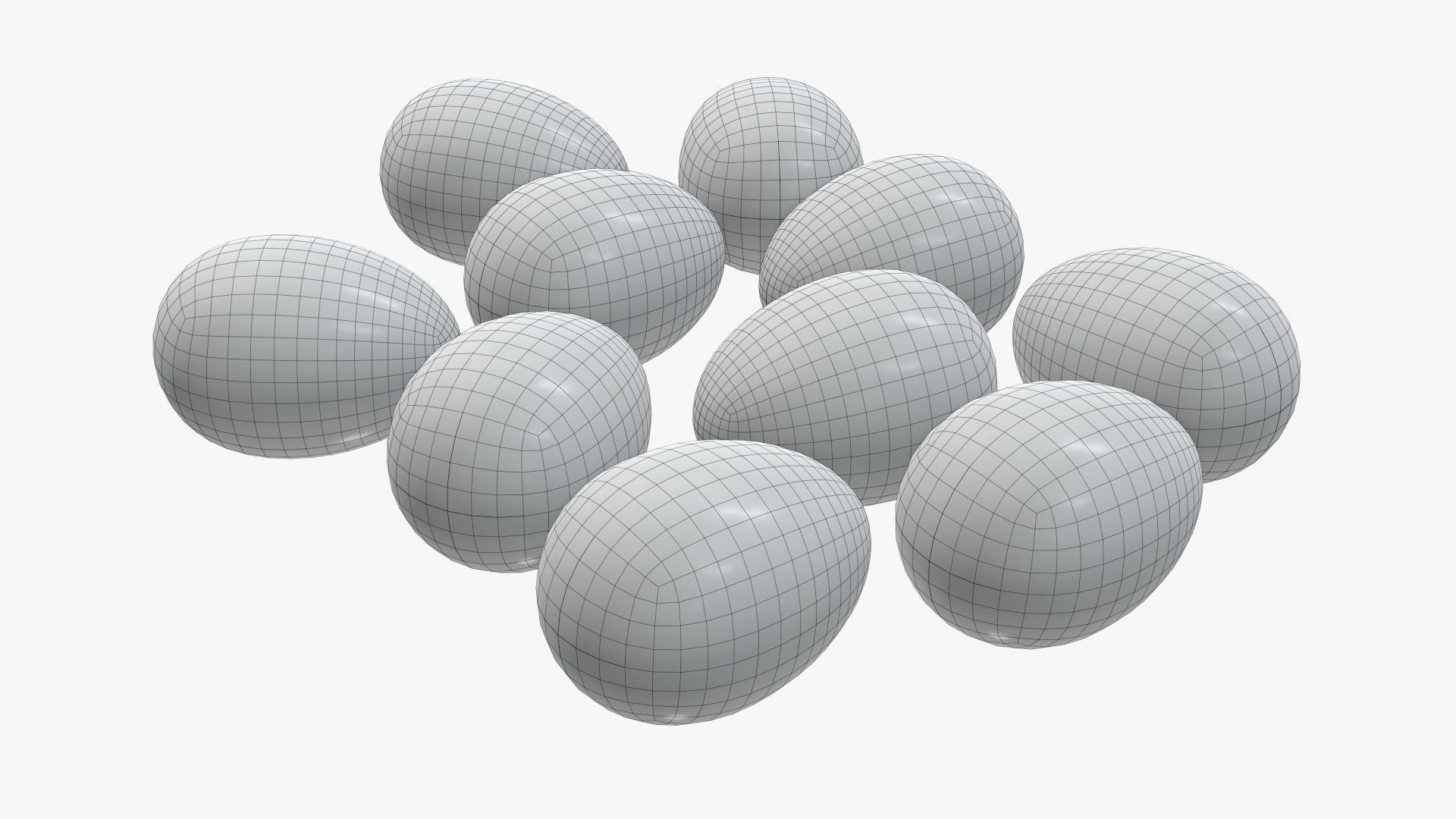 Chocolate eggs candy  3D model_6