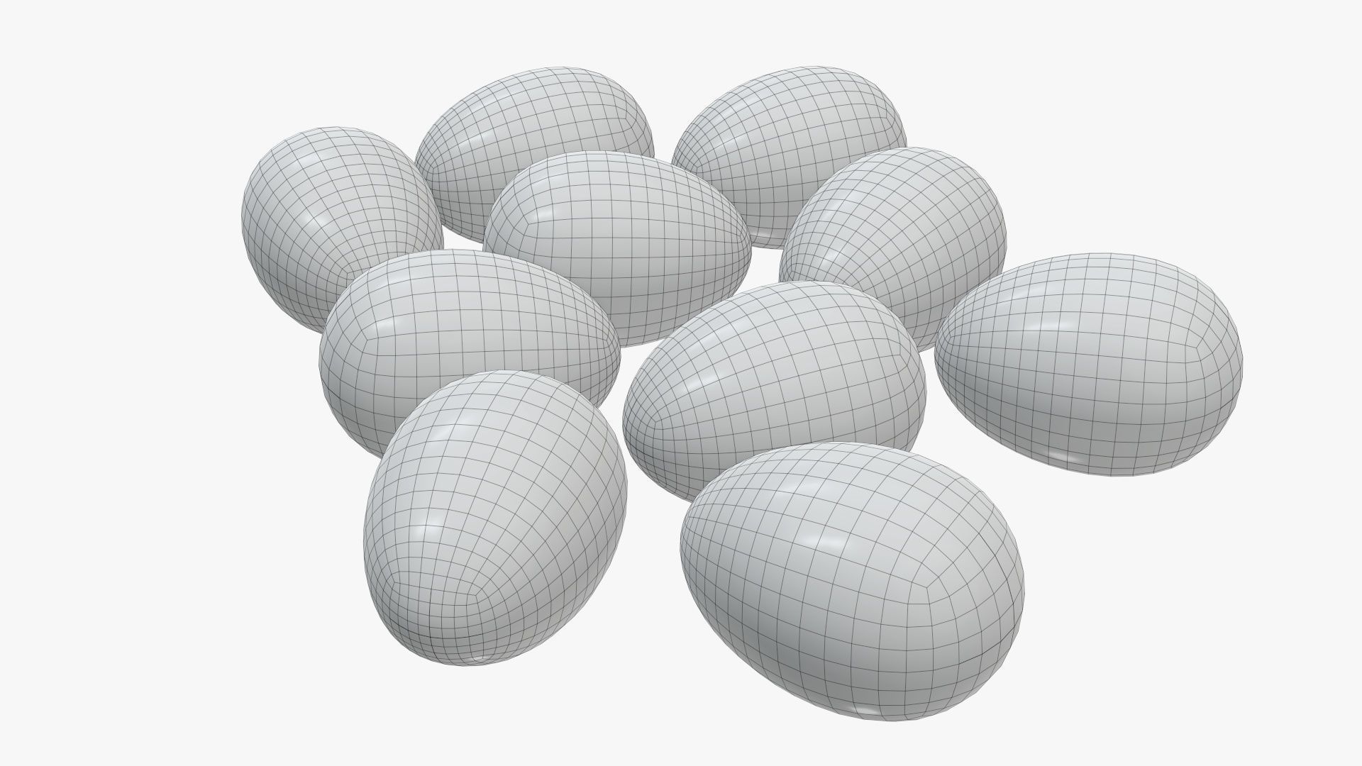 Chocolate eggs candy  3D model_7