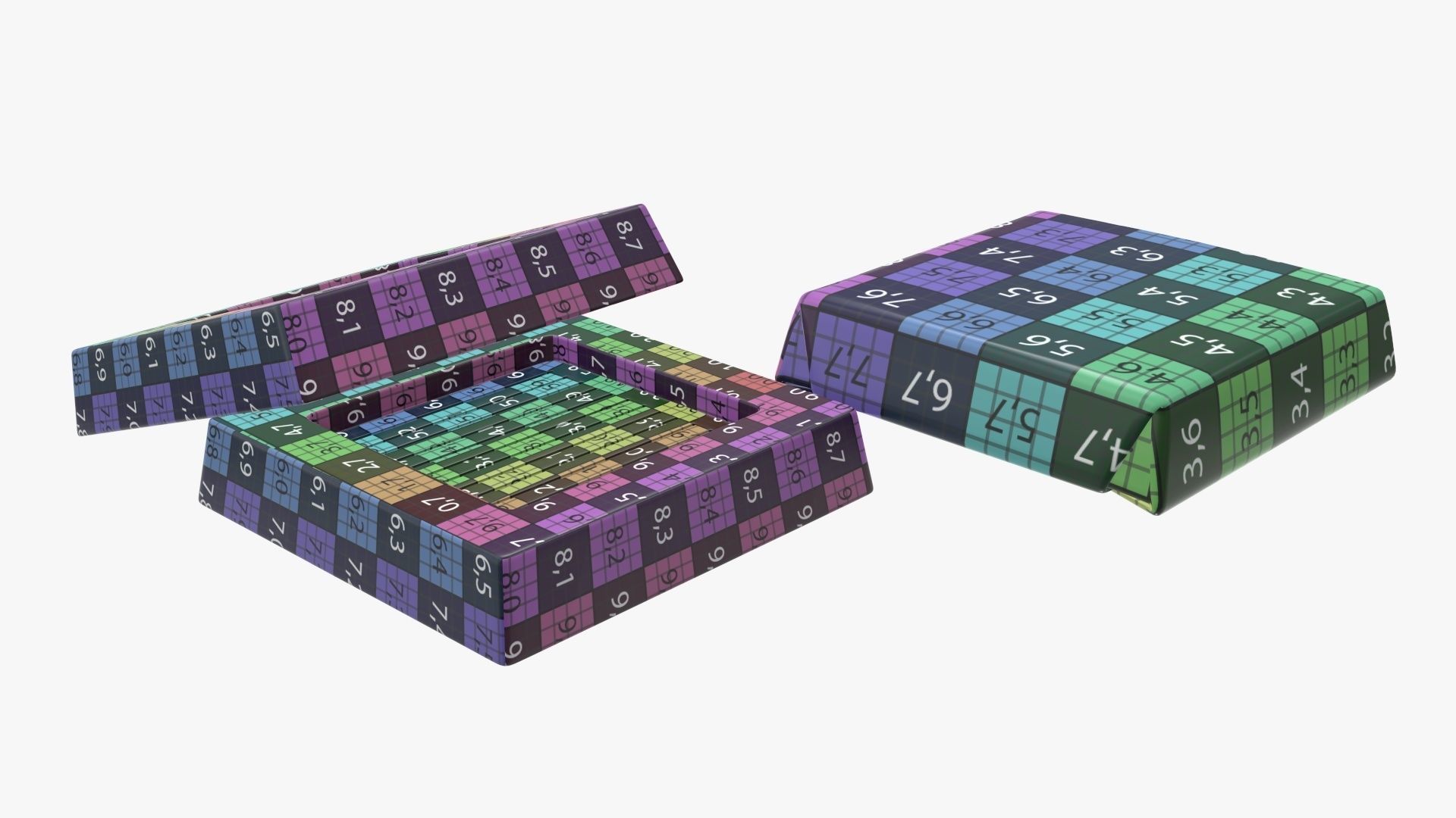 Chocolate bar small with packaging 3D model_12